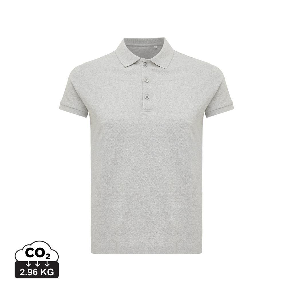 Polo publicitaire Femme coton recyclé 220g Yosemite Iqoniq heather grey